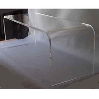 Mobilier de maison usage de bureau usage familial plexiglas acrylique PMMA mobilier transparent table et chaise table basse