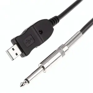 3M USB Antarmuka Male untuk 6.35Mm 1/4 Mono Plug Pria Studio Kabel Audio untuk Gitar Listrik
