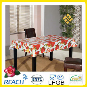 Nappe de <span class=keywords><strong>table</strong></span> jetables 3 coureur./pvc <span class=keywords><strong>chemin</strong></span> de <span class=keywords><strong>table</strong></span> non tissé avec film transparent surface backing+ - Product Image 5