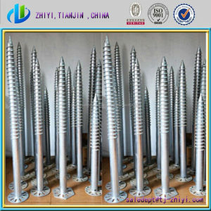 Hi-q por inmersión en caliente galvanizado tornillo pila y polo tornillo y <span class=keywords><strong>pica</strong></span> de <span class=keywords><strong>tierra</strong></span> anchor hacer in China - Product Image 2