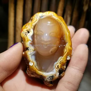 Brazil Agate Handmade Fengshui Chinese Health Stress Exercise Stone Color Craft Collection