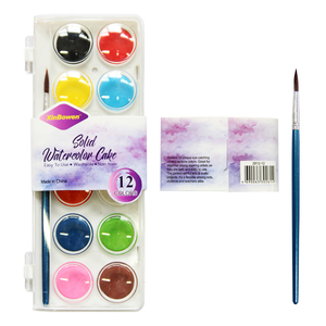 Xin Bowen 12 couleurs lumineuses non toxiques <span class=keywords><strong>aquarelle</strong></span> peinture gâteau <span class=keywords><strong>débutant</strong></span> étudiants solide eau couleur ensembles de peinture - Product Image 1