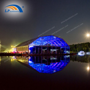 เต็นท์งานปาร์ตี้ทำจากอลูมิเนียมช่วงกว้าง40ม. เต็นท์งานปาร์ตี้ทรงเหลี่ยมหลังคาที่สวยที่สุดสำหรับงานแสดงสินค้าขนาดใหญ่ - Product Image 2