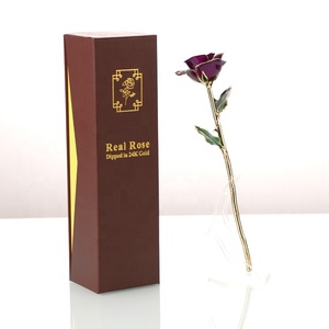 <span class=keywords><strong>Rose</strong></span> artificiali rosa naturali naturali intagliate oro <span class=keywords><strong>24K</strong></span> all'ingrosso di alta qualità per regali di san valentino - Product Image 3