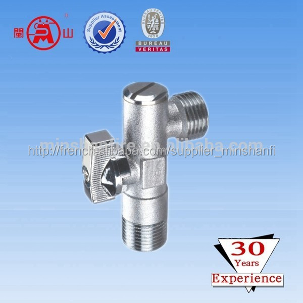 1/2 angle arrêt de valve en laiton double