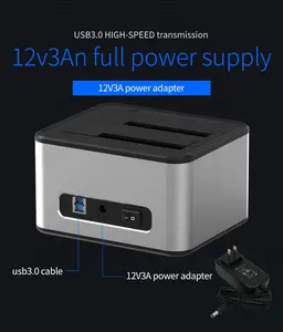All In One Hdd Docking Station Nas Dual 2.5 "/3.5 Usb3.0 Hard Disk Docking Station Per Hdd