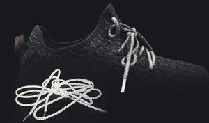 Custom Black White <strong>Color</strong> 1.8mm Width Night High Vision Stretchy <strong>Elastic</strong> Shock Reflective <strong>String</strong> Rope Cords for Clothing Shoes - Product Image 5