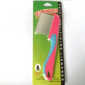 Pettine Antiparassitario con Impugnatura in Plastica Antiscivolo, Denti Lunghi in Acciaio Inox per il Controllo di <span class=keywords><strong>Pidocchi</strong></span>, Zecche e Pulci, per Uso Domestico - Product Image 2