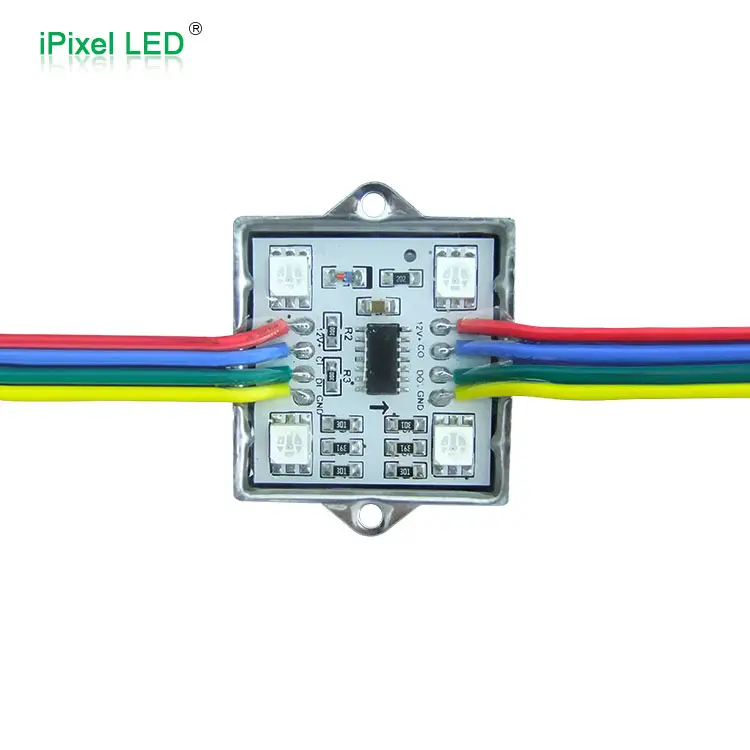 Module numérique RGB LED, 14x35mm carré 12v ws2801 pixels, 4 LED/Pixel