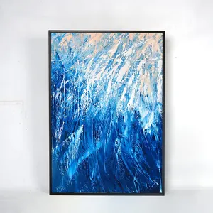 Arte moderno pintado a mano, pintura al óleo abstracta grande, lienzo