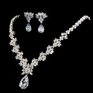 LUOTEEMI — parure de bijoux de mariage en Zircon, en forme de perle, ensemble pour les mariées, nouvelle collection, cadeau de luxe - Product Image 6
