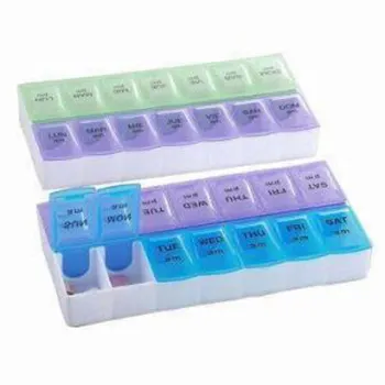 Two weeks 14 days plastic travel pill case PP pill organizer
