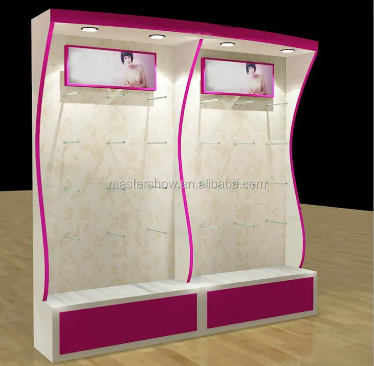 New clothes store interior design Underwear shop garment display stand wooden clothing display cabinet