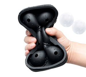 Utensilios de <span class=keywords><strong>cocina</strong></span> de silicona, 4 tazas, molde de bola de hielo, congelador, bandejas de cubitos de hielo seguros, gran oferta - Product Image 4