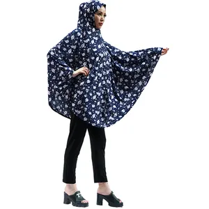 2019 Hot Selling Zaria Square Floral Maxi Size Muslim Scarf and hijab with long sleeve