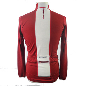 Solarwool clásico chino rojo 100% lana <span class=keywords><strong>merino</strong></span> transpirable bicicleta <span class=keywords><strong>ciclismo</strong></span> ropa deportiva Jersey - Product Image 4