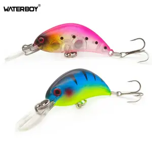 हार्ड कृत्रिम चारा छोटे आकार Crankbait मछली पकड़ने lures hotsale 4cm 1.6in 3.4g 0.1oz छोटी मछली चारा मिनी क्रैंक लालच