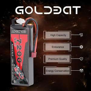 Hardcase 2S 7.4V 7200mah بطارية ليثيوم بوليمر قابلة للشحن 50C لسيارة الصليب الأحمر - Product Image 5