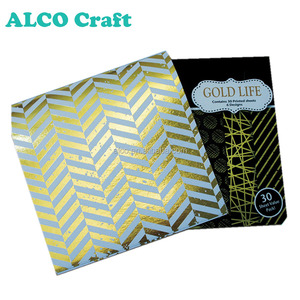 30 Tờ Giấy Thiết Kế Lá Vàng In Giấy Album Thủ Công Giấy <span class=keywords><strong>Pad</strong></span> - Product Image 6