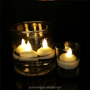 Wedding Decorate Water Floating Candle &Waterproof Plastic Mini Led Tea Light Candle for Party