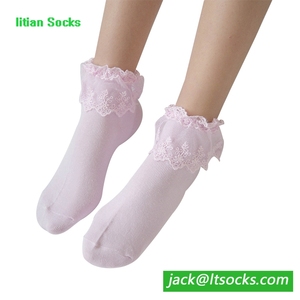 Traspirante Ragazze Del Merletto Delle Donne Alla Caviglia di Boot Calzini - Product Image 4