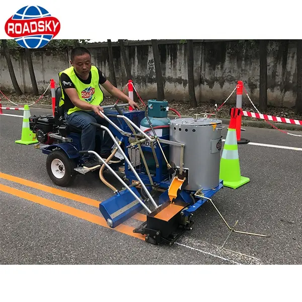 Termoplastik kaldırım boyama otomatik termoplastik yol hattı yol işaretleme makinesi