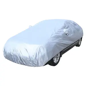 Universal Full Car Covers Schnee Eis Staub Sonne UV-Schatten Abdeckung Faltbare Licht Silber Größe S-XXL Auto Auto Outdoor Protector Abdeckung