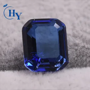 Lab gemaakt blue sapphire prijs per karaat kristalglas