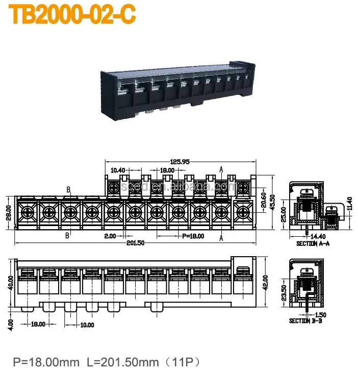 Heißer 5.0mm pitch schnelle verbinden led power draht terminal blöcke