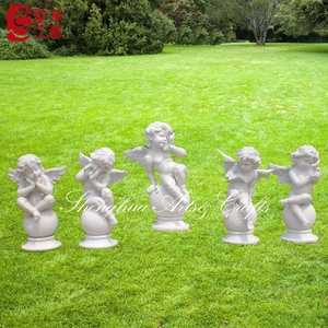 <span class=keywords><strong>Statue</strong></span> di cherubino di angelo di marmo adorabili su ordinazione del giardino all'aperto da vendere - Product Image 4