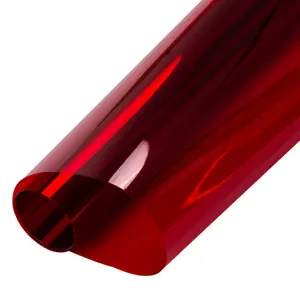 2mil Non reflective Red transparent tint window glass sun protection building film