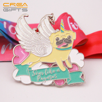 Nouvelle Médaille Métallique 3D Personnalisée pour Chien, Mignonne et Colorée, avec Ruban – Vente Chaude Usine 2026