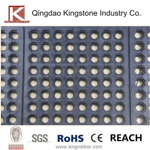 Heavy Duty noir 36 x 36 polegada verrouillage <span class=keywords><strong>Restaurant</strong></span> / Bar Anti - Fatigue tapis de sol en caoutchouc - Product Image 2