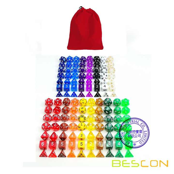 Kit 500 Dados Brancos 6 Faces Jogos Rpg 16mm Branco Preto