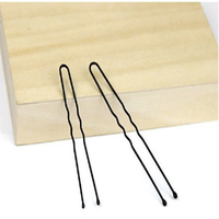 Épingles à cheveux noires en forme de U de 6 cm, épingles à cheveux en métal en forme de U