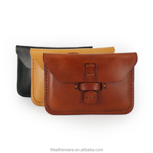Italian Vegetable Tanned Leather Name Card Case Cowhide Coin Holder - Product Image 5