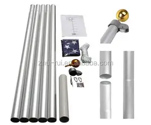 6 Meter 20 Kaki Tiang Aluminium Taman Tiang Bendera Nasional Kit