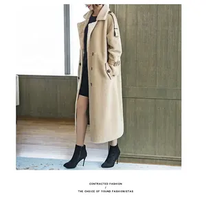 Роскошное женское длинное пальто из овчины, верхняя одежда, куртка из искусственного лисьего меха, пальто из искусственного меха, зимняя одежда