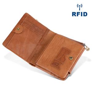 Genuino billetera cuero hombre <span class=keywords><strong>marvel</strong></span> billetera RFID con cadena tarjetero de cuero para hombre sublimar caballero - Product Image 5