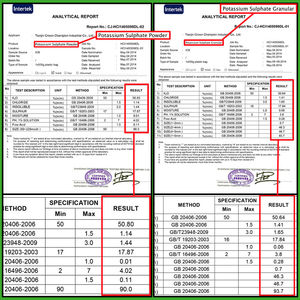 50% de polvo de K2O o los precios de los fertilizantes granulares de sulfato de potasio <span class=keywords><strong>K2SO4</strong></span> - Product Image 6