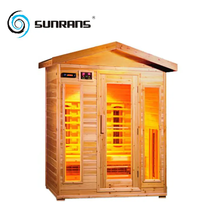 High Quality Pine Wood Outdoor Portable Traditional Dry Steam Sauna Room For Sale Personal Shower Combo Sauna Bath Wooden Room