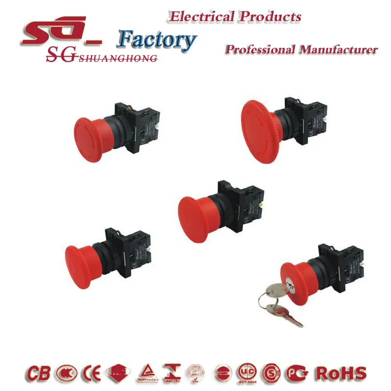 Micro interruptores de liberação, micro interruptores de liberação de chave para retorno, cogumelo, lay5 ec42 es542 es642 et42 es142
