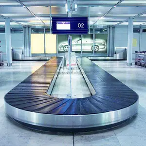 Airport flat passenger baggage arrival carousel