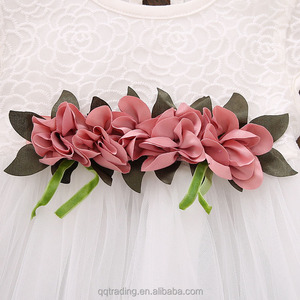 Abito Estivo di Qualità <span class=keywords><strong>per</strong></span> Bambina di 2 Anni, Nuovo Modello con Motivi Floreali e Pizzo, Stile Principessa - Product Image 6
