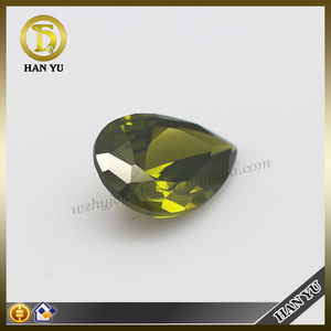 Forma de pera CZ gemas de <span class=keywords><strong>peridoto</strong></span> sintetico al por mayor - Product Image 3