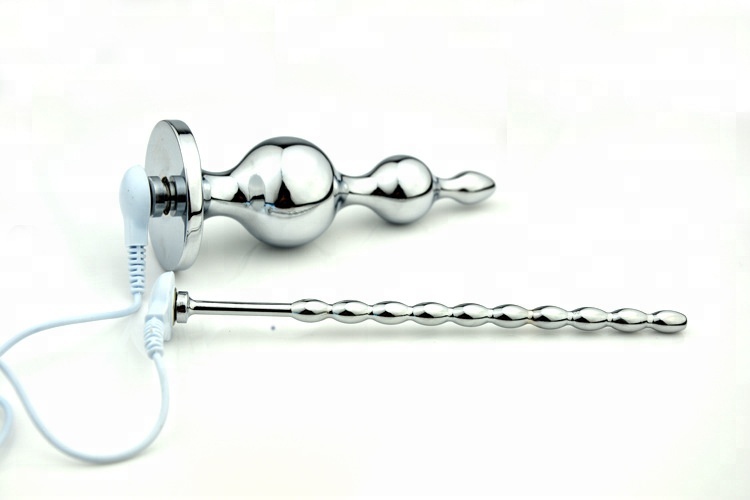 Electric Shock Chastity Device - Electro Stimulation Penis Plug for Male  Pleasure, 10 Intensity Levels & Prostate Stimulation Toys