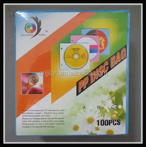 Estojo prático para carteira de dvd, estojo para armazenamento de cd dvd, capa transparente, manga de plástico, pacotes de suporte para carteira, com 100 peças