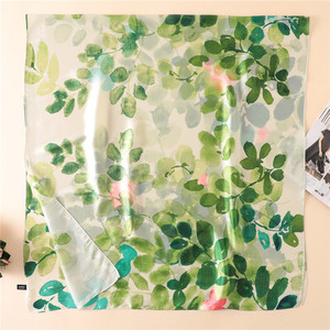 2018 all'ingrosso vendita calda da donna sciarpa di <span class=keywords><strong>seta</strong></span> di alta qualità Oversize lungo di lusso <span class=keywords><strong>verde</strong></span> foglia <span class=keywords><strong>Foulard</strong></span> di <span class=keywords><strong>seta</strong></span> <span class=keywords><strong>Foulard</strong></span> - Product Image 6