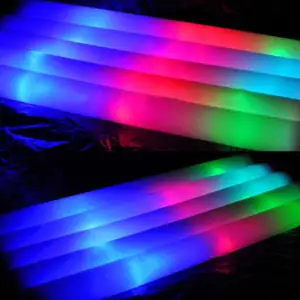 Light-Up Foam Sticks LED Rally Cheer Tube Soft Glow Concert Party Wands