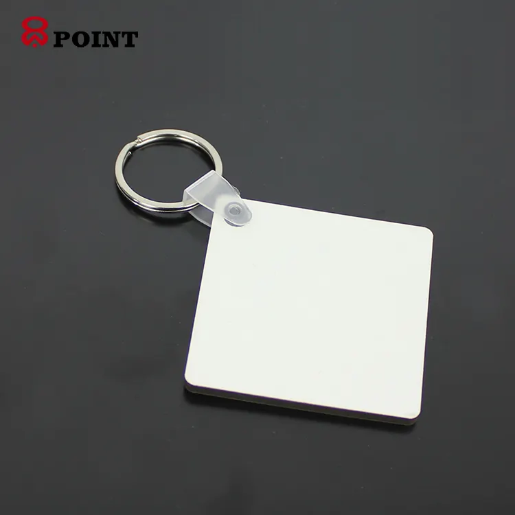 Square Shape Blank Sublimation MDF Wooden Keyring